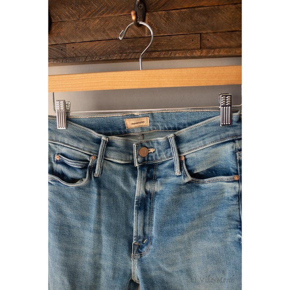 Mother The Mid Rise Dazzler Ankle Fray Jeans Riding The Cliffside 27 NWT - Picture 3 of 5